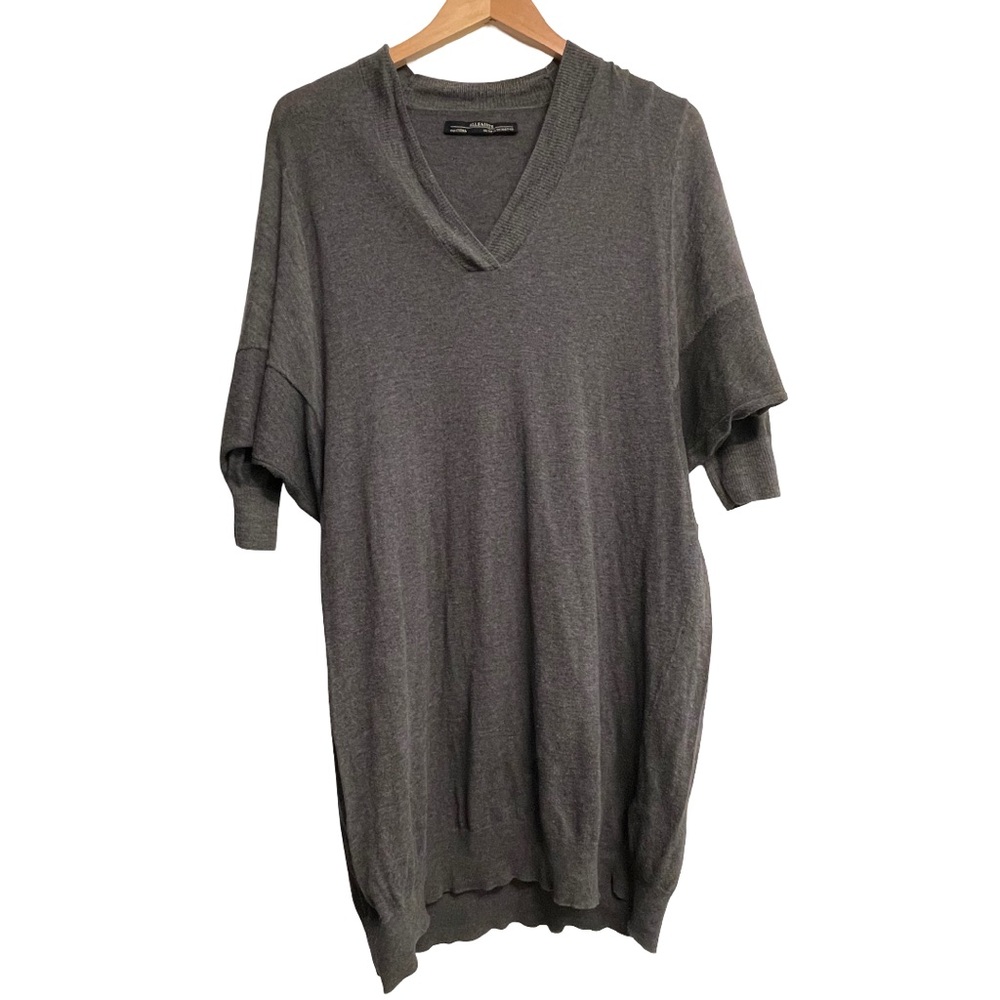 AllSaints Dayton Wool Sweater Dress size 10 Charcoal grey